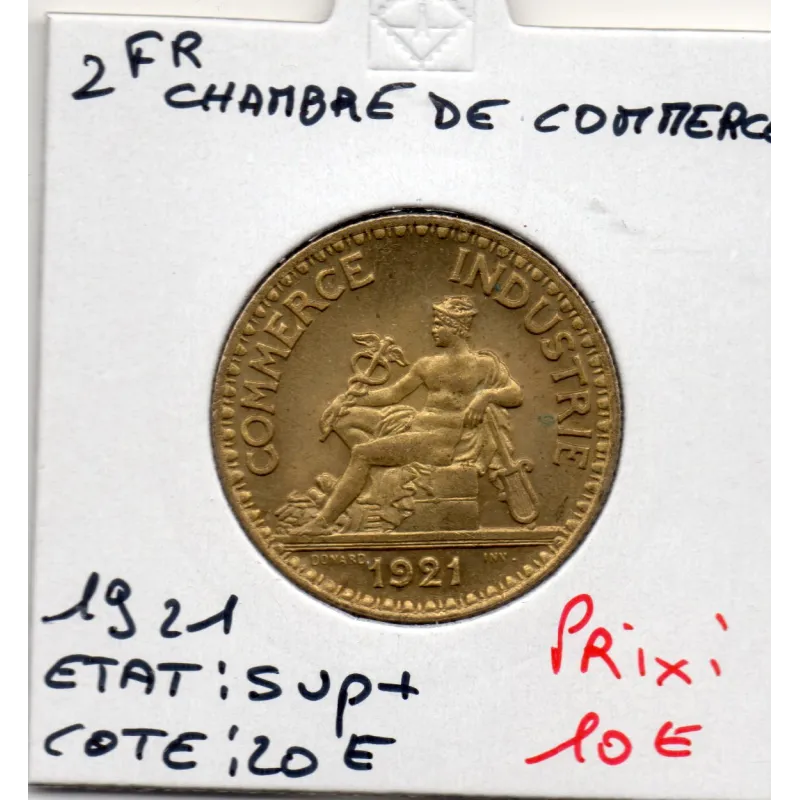 Bon pour 2 francs Commerce Industrie 1921 Sup+ Bon pour 2 francs Commerce Industrie 1921 Sup+