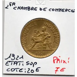 Bon pour 2 francs Commerce Industrie 1921 Sup