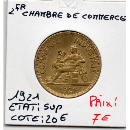 Bon pour 2 francs Commerce Industrie 1921 Sup