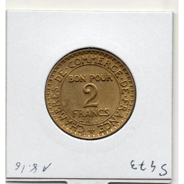 Bon pour 2 francs Commerce Industrie 1923 Sup