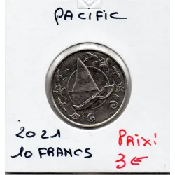 Pacifique Français 10 Francs 2021 Spl Pirogue