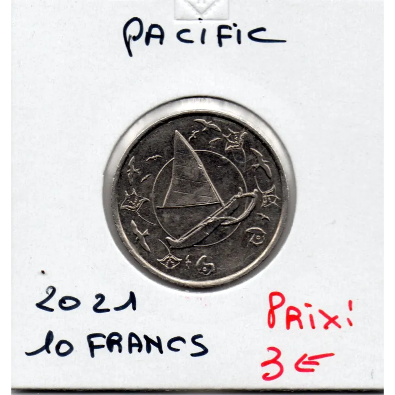 Pacifique Français 10 Francs 2021 Spl Pirogue Pacifique Français 10 Francs 2021 Spl Pirogue