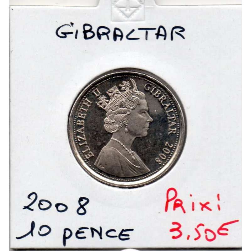 Gibraltar 10 pence 2008 Spl, KM.1082 canon Gibraltar 10 pence 2008 Spl, KM.1082 canon