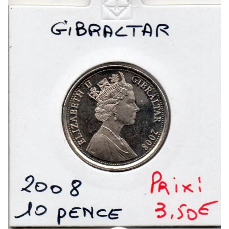 Gibraltar 10 pence 2008 Spl, KM.1082 canon
