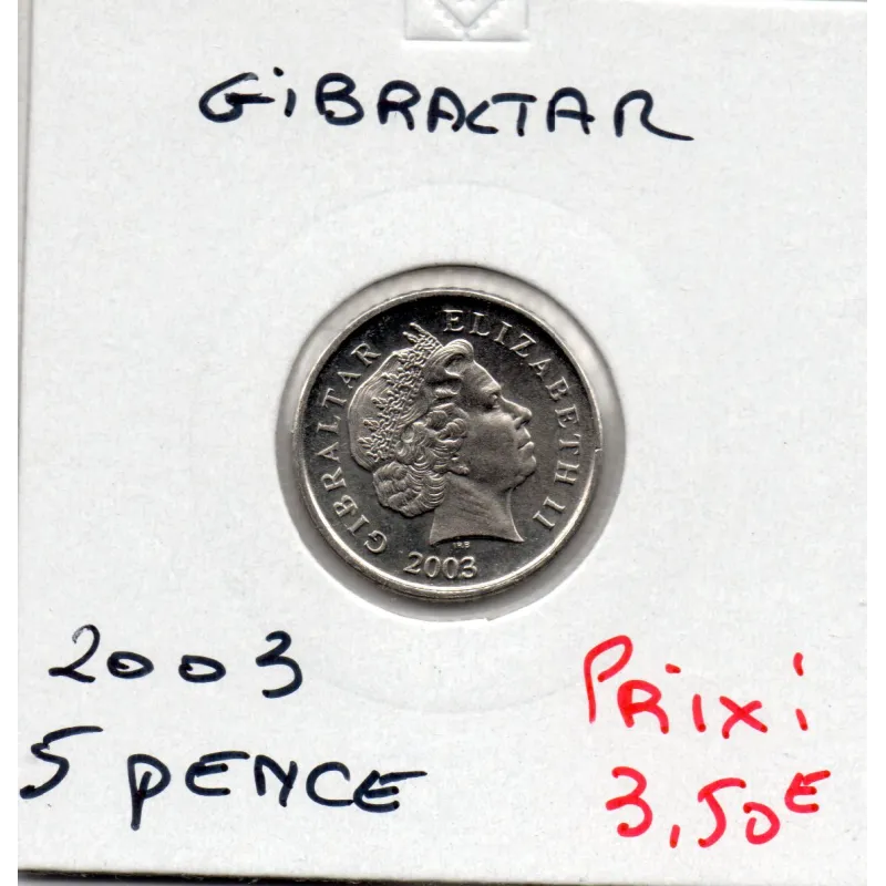 Gibraltar 5 pence 2003 Spl, KM 775 Macaque de Barbarie Gibraltar 5 pence 2003 Spl, KM 775 Macaque de Barbarie