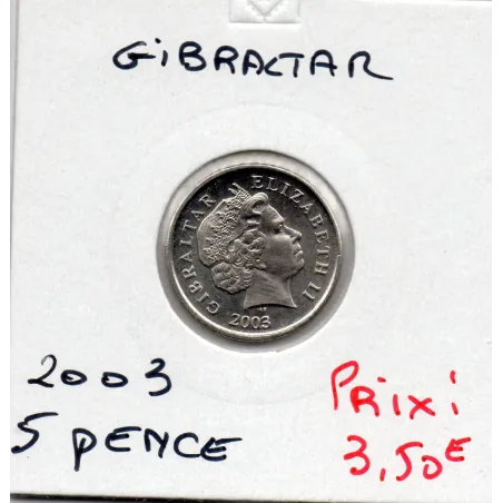 Gibraltar 5 pence 2003 Spl, KM 775 Macaque de Barbarie