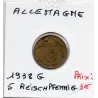 Allemagne 5 reichspfennig 1938 G, TTB KM.91