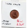 Iles Cook 1 cent 1975 Sup, KM.1 feuille de Taro
