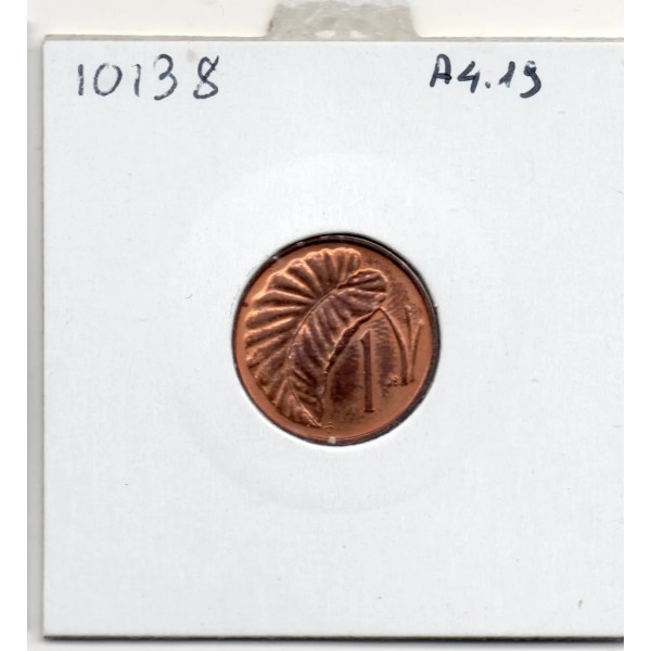 Iles Cook 1 cent 1975 Sup, KM.1 feuille de Taro