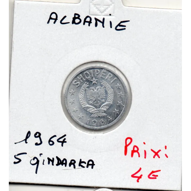 Albanie 5 qindarka 1964 Spl, KM.39