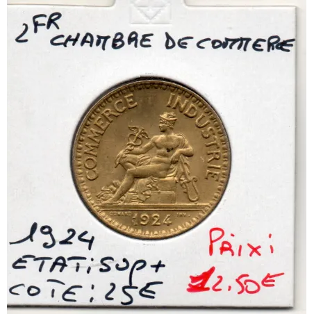 Bon pour 2 francs Commerce Industrie 1924 Sup+