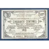 Bon ville Senones 50 centimes, TB, 14.8.1916 Pirot 88-72 Billet