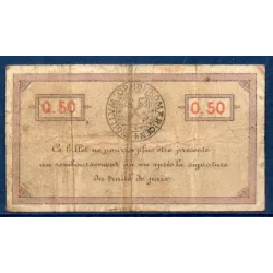 Bon ville Remiremont 50 centimes, TB, 23.9.1915 Pirot 88-61 Billet