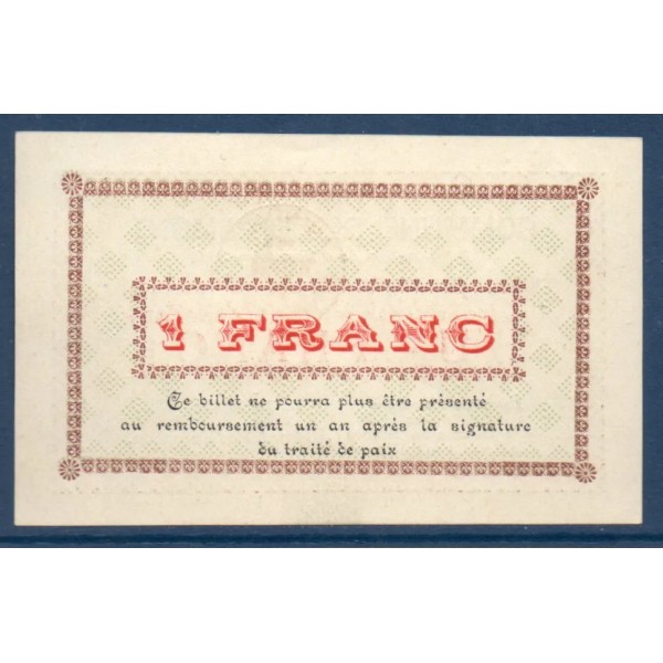 Bon ville Cornimont 1 franc, Spl, 8.11.1915 Pirot 88-13 Billet