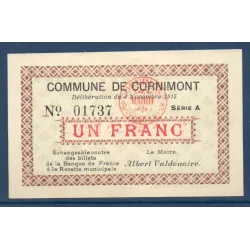 Bon ville Cornimont 1 franc, Spl, 8.11.1915 Pirot 88-13 Billet
