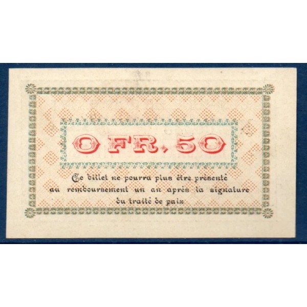 Bon ville Cornimont 50 centimes, Neuf, 8.11.1915 Pirot 88-11 Billet