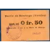 Bon ville Montaigu 50 centimes, Sup, ND Pirot 85-04 Billet