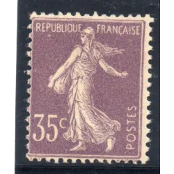 Timbre France Yvert No 136 semeuse fond plein 35c violet clair neuf **