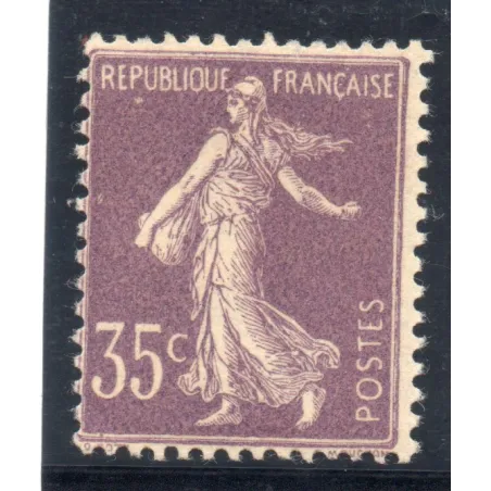 Timbre France Yvert No 136 semeuse fond plein 35c violet clair neuf **