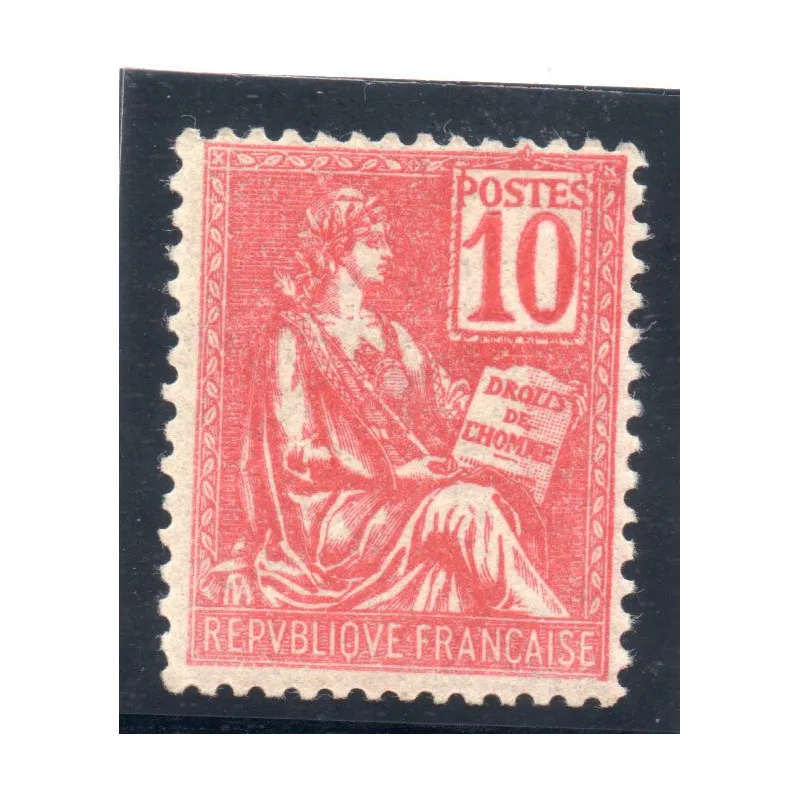 Timbre France Yvert No 112 Mouchon Type I 10c Rose neuf ** signé Timbre France Yvert No 112 Mouchon Type I 10c Rose neuf ** signé