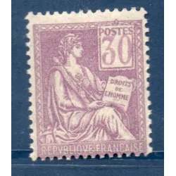 Timbre France Yvert No 115 Mouchon type I 30c Violet neuf **