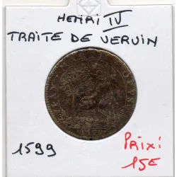 Jeton Henri IV, Traité de Vervins, 1599 TB feudardent 11875