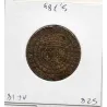 Jeton Henri IV, Traité de Vervins, 1599 TB feudardent 11875