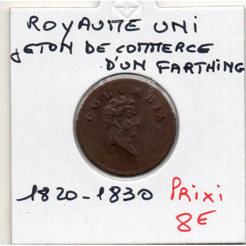 Jeton de commerce, 1 Farthing Columbia, 1820-1830 Sup
