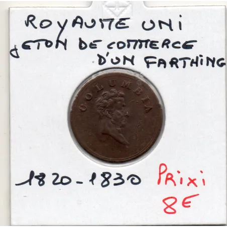 Jeton de commerce, 1 Farthing Columbia, 1820-1830 Sup