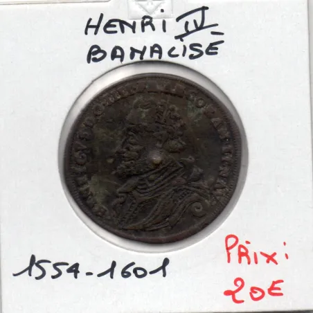 Jeton Henri IV Banalisé 1554-1601 au portrait