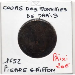 Jeton Cours des monnaies de Paris, TB Pierre Griffon 1652