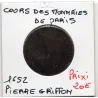 Jeton Cours des monnaies de Paris, TB Pierre Griffon 1652