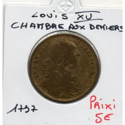 Jeton Louis XV, chambre aux deniers, 1737 B Feuardent 2495