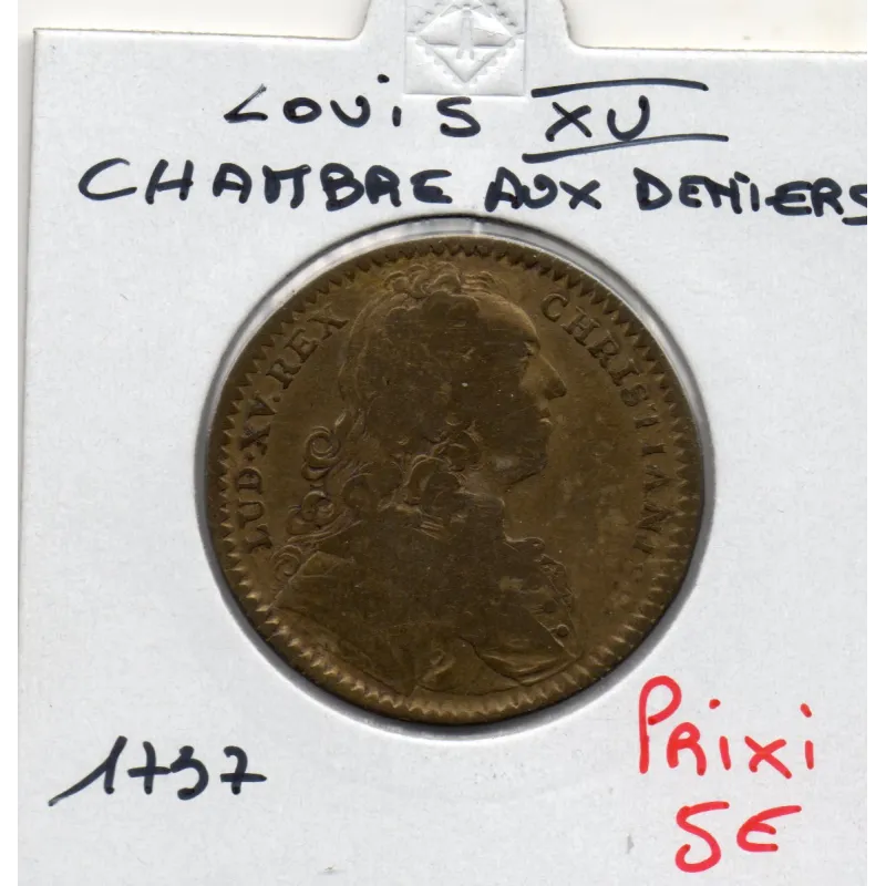 Jeton Louis XV, chambre aux deniers, 1737 B Feuardent 2495 Jeton Louis XV, chambre aux deniers, 1737 B Feuardent 2495