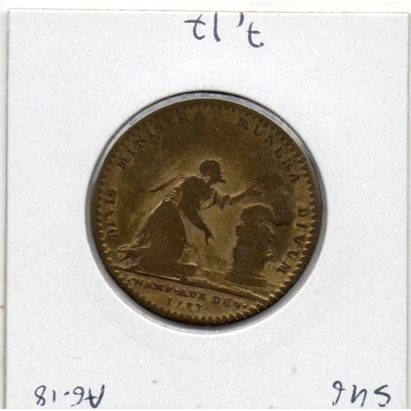 Jeton Louis XV, chambre aux deniers, 1737 B Feuardent 2495