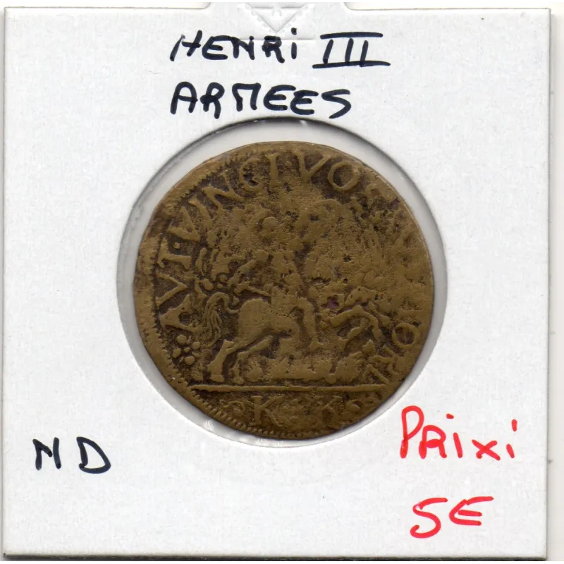 Jeton Henri III pour les armées, ND B feuardent 11755 var Jeton Henri III pour les armées, ND B feuardent 11755 var