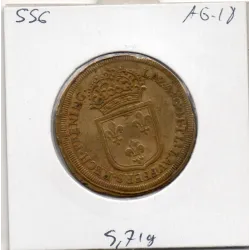 Jeton de nuremberg Louis XIV banalisé, ND TTB+
