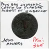 Jeton Pays-Bas espagnol Comté de Flandre, 1600 TTB Albert et Isabelle