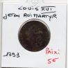 Jeton Louis XVI Roi Martyr, 1793 TB Feuardent 13473