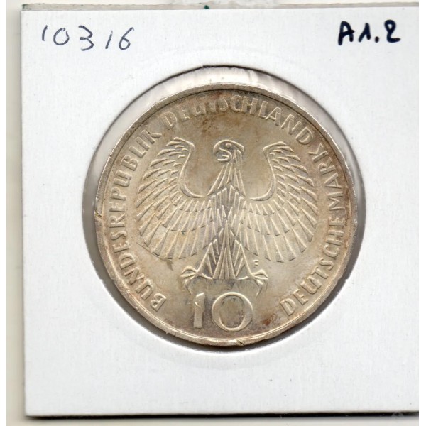 Allemagne RFA 10 deutche mark 1972 F, Sup KM.135