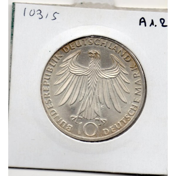 Allemagne RFA 10 deutche mark 1972 F, Sup KM.132