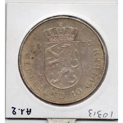 Pays Bas 10 Gulden 1973 Sup, KM.190 10 Ans règne Juliana