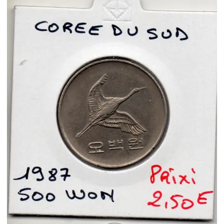 Corée du Sud 500 Won 1984 Sup, KM.27 Grue de Mandchourie