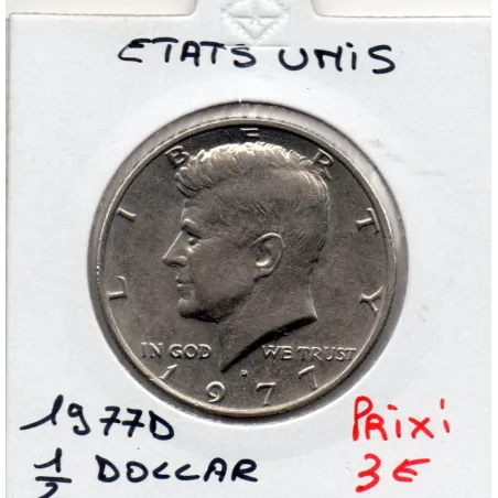 Etats Unis 1/2 Dollar 1977 D Denver Sup, KM.202b Kennedy
