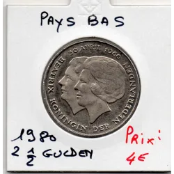 Pays Bas 2 1/2 Gulden 1980 Spl, KM.201 Intronisation Beatrix
