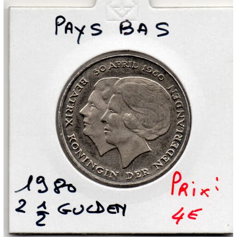 Pays Bas 2 1/2 Gulden 1980 Spl, KM.201 Intronisation Beatrix Pays Bas 2 1/2 Gulden 1980 Spl, KM.201 Intronisation Beatrix