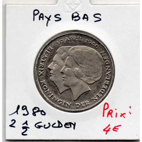 Pays Bas 2 1/2 Gulden 1980 Spl, KM.201 Intronisation Beatrix