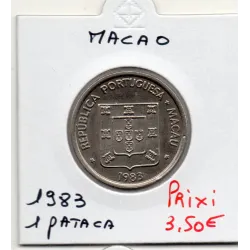 Macau 1 Pataca 1983 Spl, KM.23 Motif Poisson