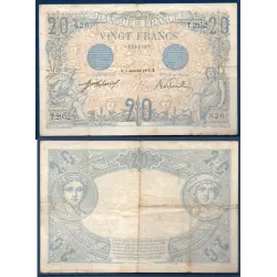 20 Francs Bleu, TB, 4.11.1912 Billet de la banque de France