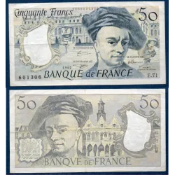 50 Francs Quentin, TB+, 1992 Billet de la banque de France